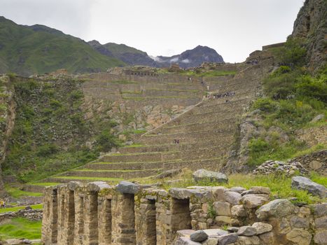 Ollantaytambo, an Inca archaeological site in southern Peru.