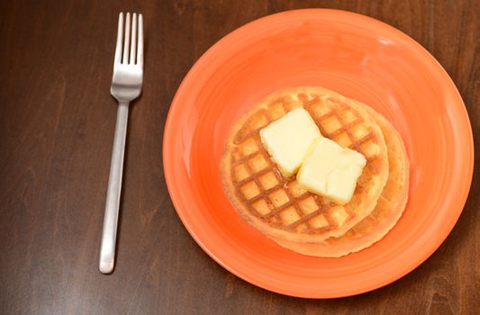 rustic country waffles for breakfast