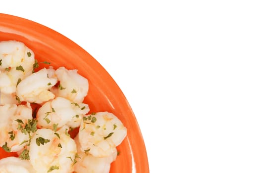 shrimp appetizer isolated on white background