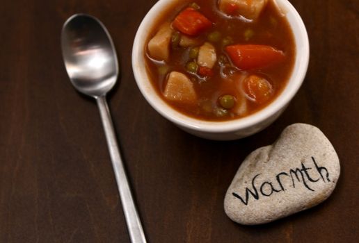 warmth and vegetable soup for rustic comfort food