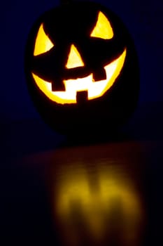 Halloween pumpkin on black background