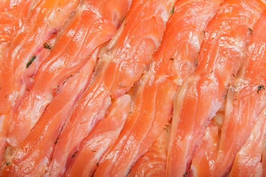 Gravadlux - swedish thin slices of salmon or trout