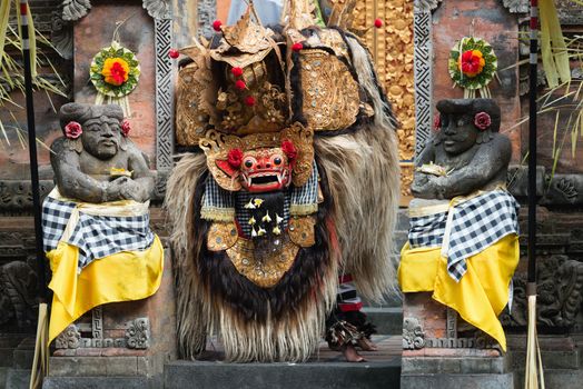 UBUD, BALI, INDONESIA - SEP 21: Barong Dance show, the traditional balinese performance on Sep 21, 2012 in Ubud, Bali, Indonesia. Barong is popular tourist attraction on Bali