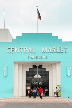 KUALA LUMPUR - JUN 15: Vintage facade of KL Central Market on Jun 15, 2013 in Kuala Lumpur, Malaysia. The market was constructed in 1888 and now it is a landmark for Malaysian culture and heritage.