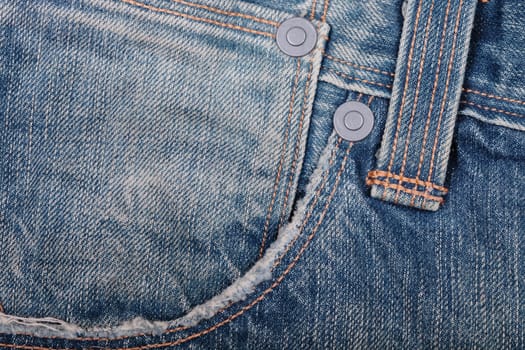 pocket of a blue jeans