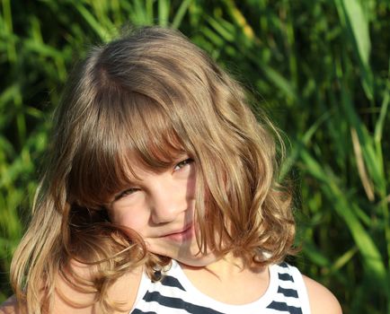 beautiful little girl outdoor portrait