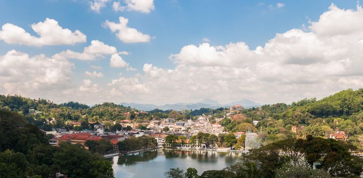 Panorama of Kendy, ancient capital of Sri Lanka