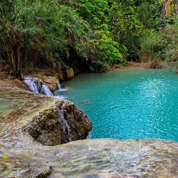 Kuang Si waterfall in Luang Prabang, Lao