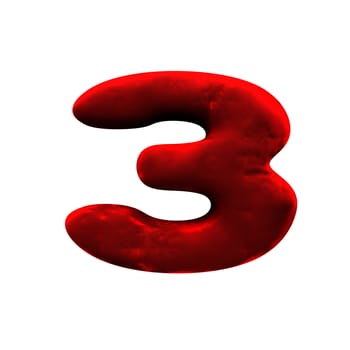 isolated red clay figure