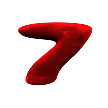 isolated red clay figure