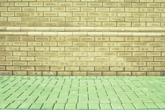 Brick wall and brick surface in two tones