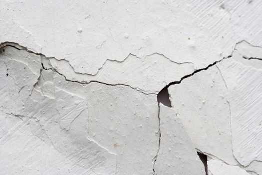 Detail of the cracked stucco - abstract grunge background