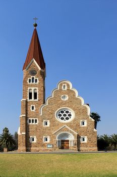 Christuskirche, famous Lutheran church landmark in Windhoek, Namibia 