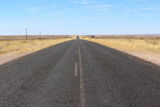 Namib desert road to Sesriem, Namibia.