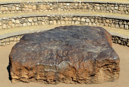 Hoba meteorite - the largest meteorite ever found and the most massive naturally-occurring piece of iron known in the world, Namibia 