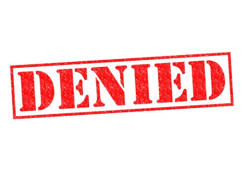 DENIED Rubber Stamp over a white background.