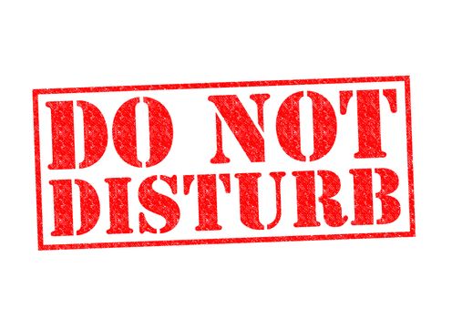 DO NOT DISTURB Rubber Stamp over a white background.