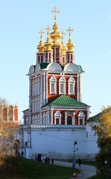 Gate Church of the Transfiguration of Novodevichy Convent in Moscow