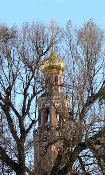 Bell tower of the Novodevichy Convent in Moscow