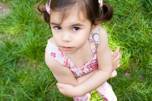 Cute little girl portrait outdoor