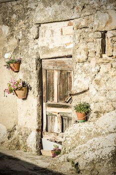 Picture of a door of a old house in tuscany, italy