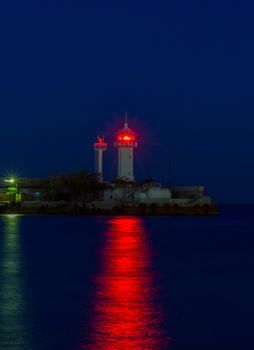 Lighthouse on the coast.Yalta. Crimea, Ukraine