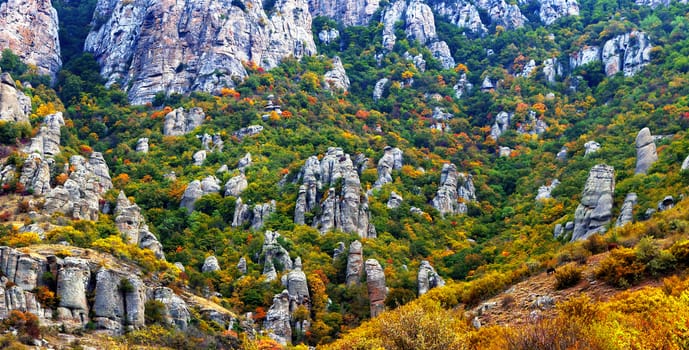 mountains landscape autumn. Crimea, Ukraine, Europe
