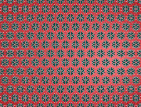 background or texture red Christmas paper star green