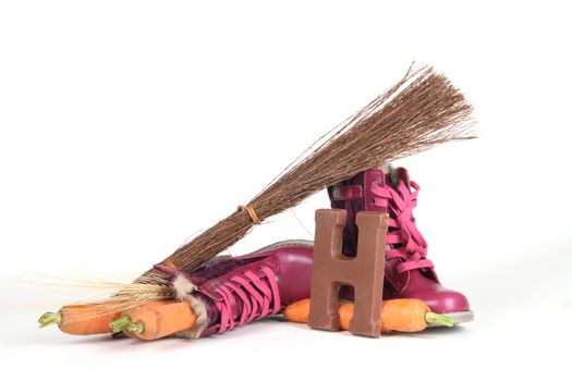 Celebrants of the Sinterklaas celebration are given their initials made out of chocolate.