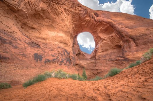 Monument Valley panorama. Panoramic view into Monument Valley near Kayenta navajo natunal park USA.