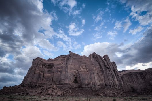 Monument Valley panorama. Panoramic view into Monument Valley near Kayenta navajo natunal park USA.