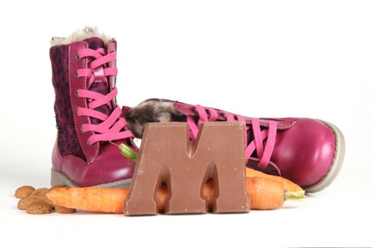 Celebrants of the Sinterklaas celebration are given their initials made out of chocolate.