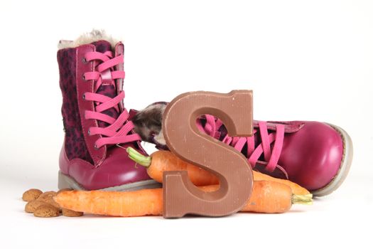 Celebrants of the Sinterklaas celebration are given their initials made out of chocolate.
