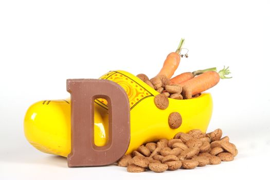 Celebrants of the Sinterklaas celebration are given their initials made out of chocolate.