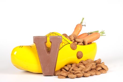 Celebrants of the Sinterklaas celebration are given their initials made out of chocolate.