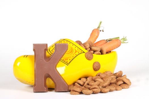 Celebrants of the Sinterklaas celebration are given their initials made out of chocolate.