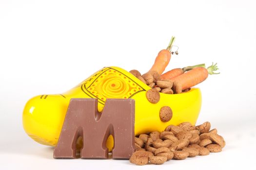 Celebrants of the Sinterklaas celebration are given their initials made out of chocolate.