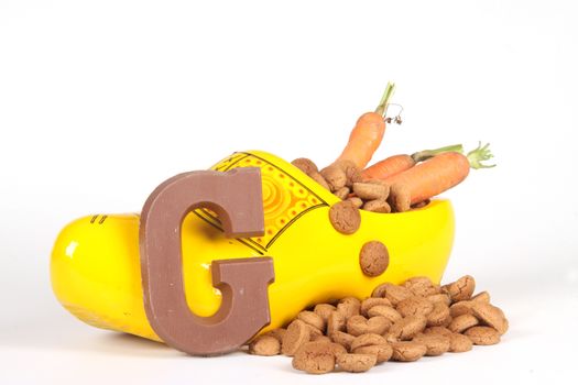 Celebrants of the Sinterklaas celebration are given their initials made out of chocolate.