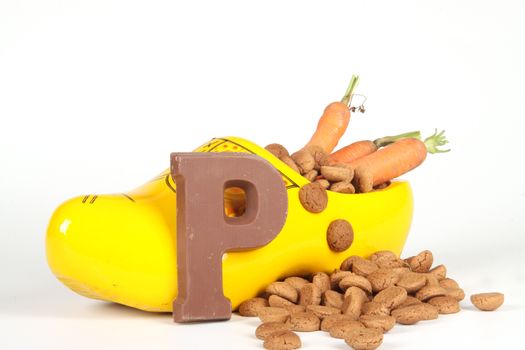 Celebrants of the Sinterklaas celebration are given their initials made out of chocolate.