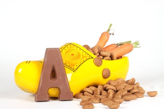 Celebrants of the Sinterklaas celebration are given their initials made out of chocolate.