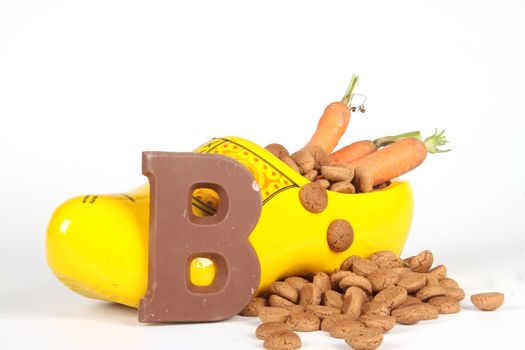 Celebrants of the Sinterklaas celebration are given their initials made out of chocolate.