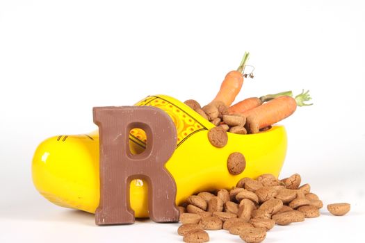 Celebrants of the Sinterklaas celebration are given their initials made out of chocolate.