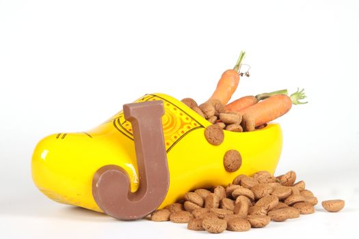Celebrants of the Sinterklaas celebration are given their initials made out of chocolate.