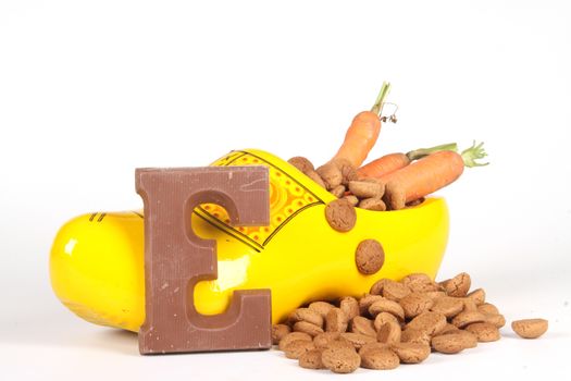 Celebrants of the Sinterklaas celebration are given their initials made out of chocolate.