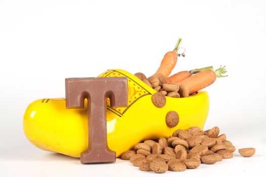 Celebrants of the Sinterklaas celebration are given their initials made out of chocolate.