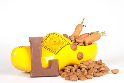 Celebrants of the Sinterklaas celebration are given their initials made out of chocolate.