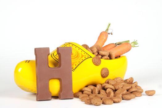 Celebrants of the Sinterklaas celebration are given their initials made out of chocolate.
