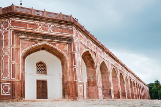 ornamental arches of Humayun's tomb in Delhi, India as an example of Persian architecture