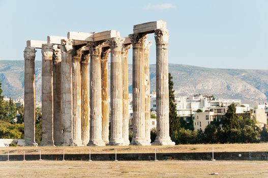 Ruins of Temple of Olimpian Zeus, Athens, Greece