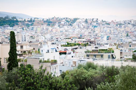 View of the Athens city in Greece